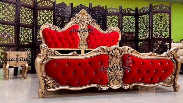 Royal King Size bed design Luxury Style factory price home decor