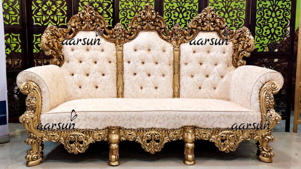 Ultra Luxurious Sofa Set In Antique Gold Double Carving 499