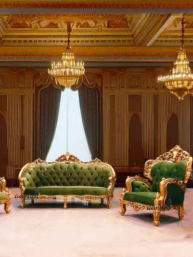 Royal Gold Italian Style Sofa Set 5 Seater YT-508​