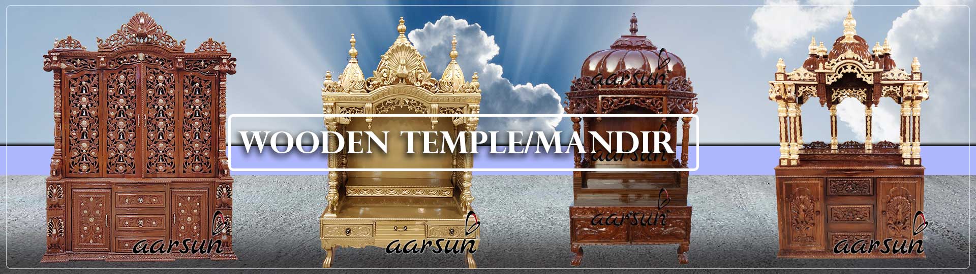 Aarsun Wooden Temple Altar Mandir design