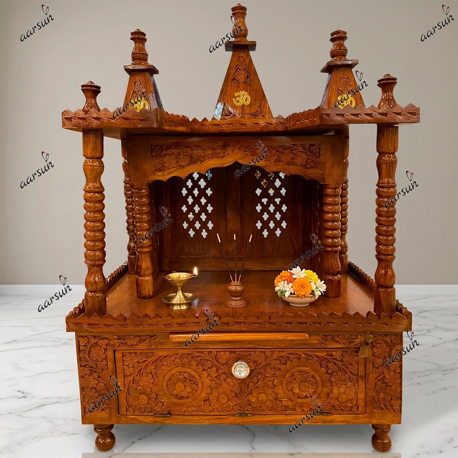 Image for Wooden Temple for Home MNDR-0074