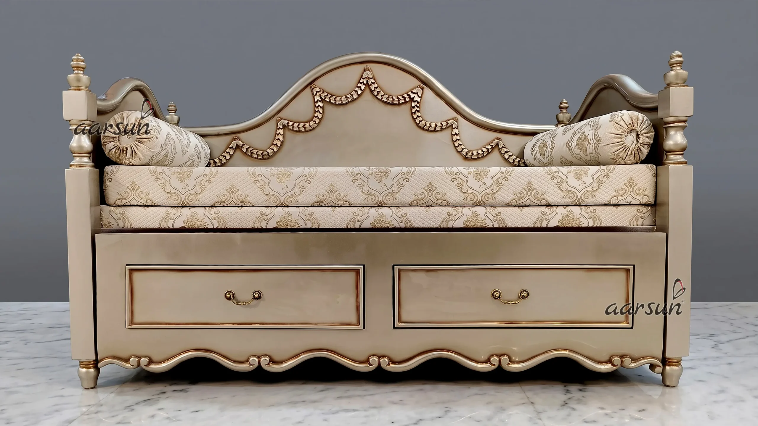 Convertible Sofa Cum Bed With Front Drawers