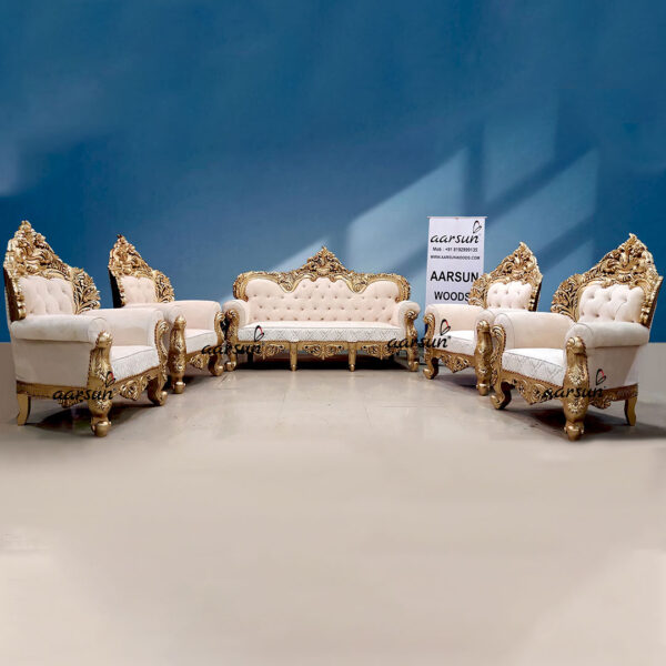 Handcarved Antique Gold Sofa Set YT548