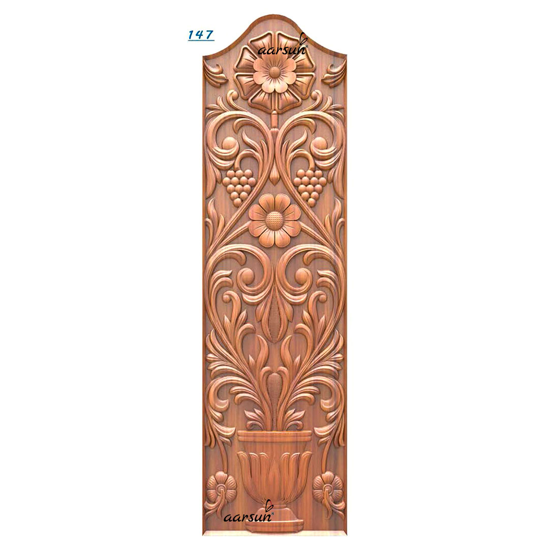 Designer Door Panel with Flower Vase-147