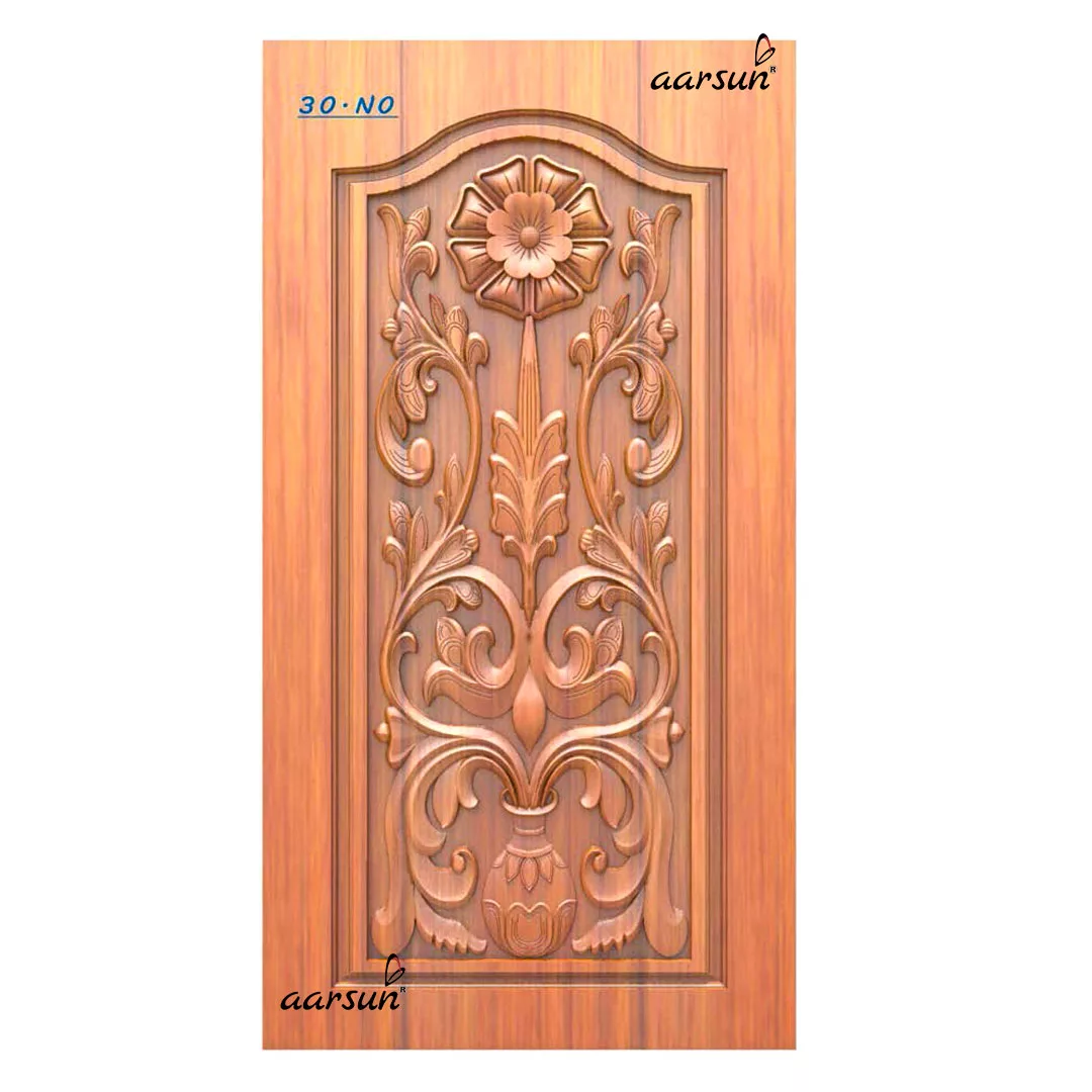 Handcrafted Teak Door Design-30