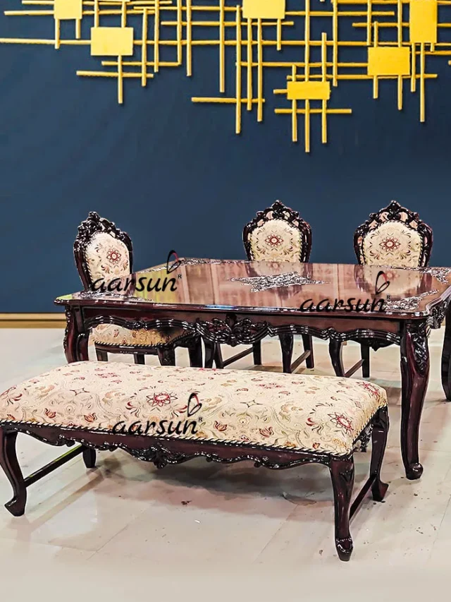 modern design dining table with bench latest model