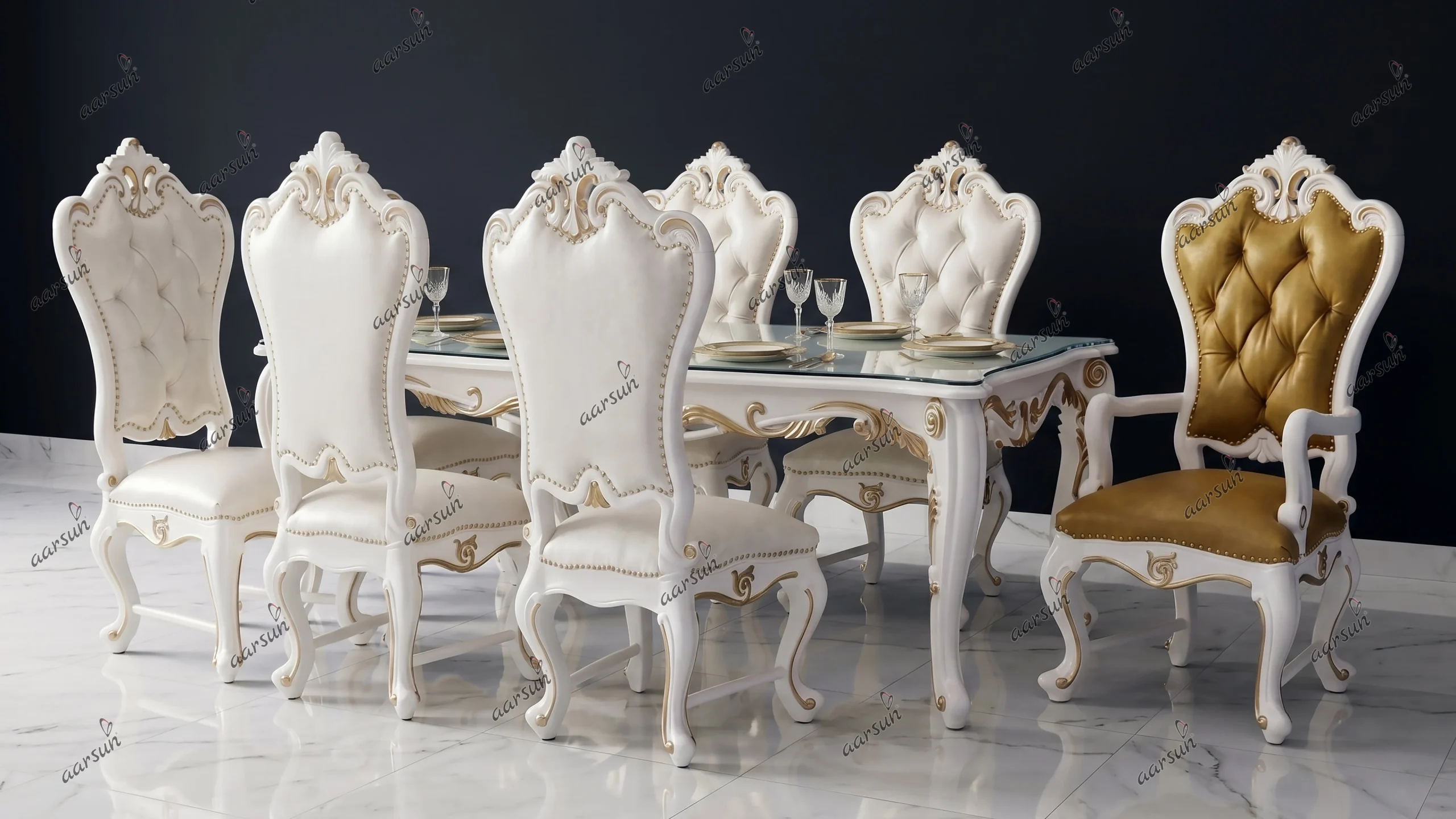 Royal dining set by Aarsun Woods