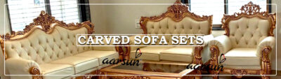 Image for AARSUN CARVED SOFA SETS IN GOLD
