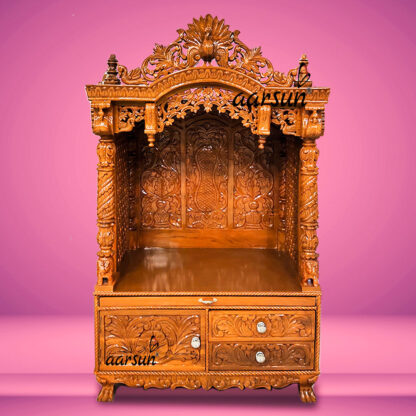 Carved Wood Temple Latest Design Global Delivery - Aarsun