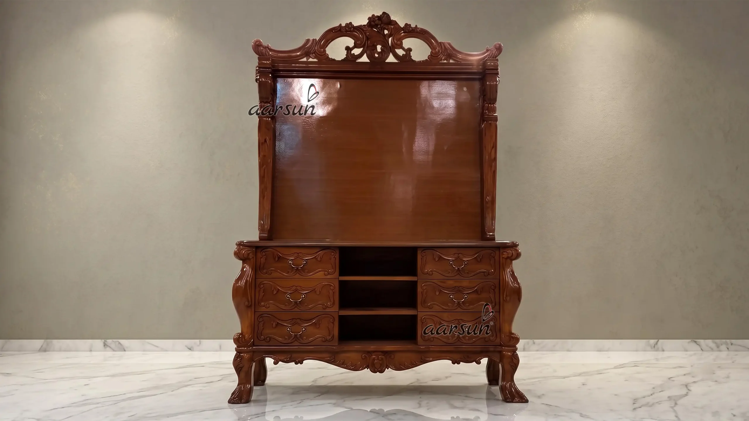 Handcrafted Classic TV Console - LED Display Unit TVCB-0019