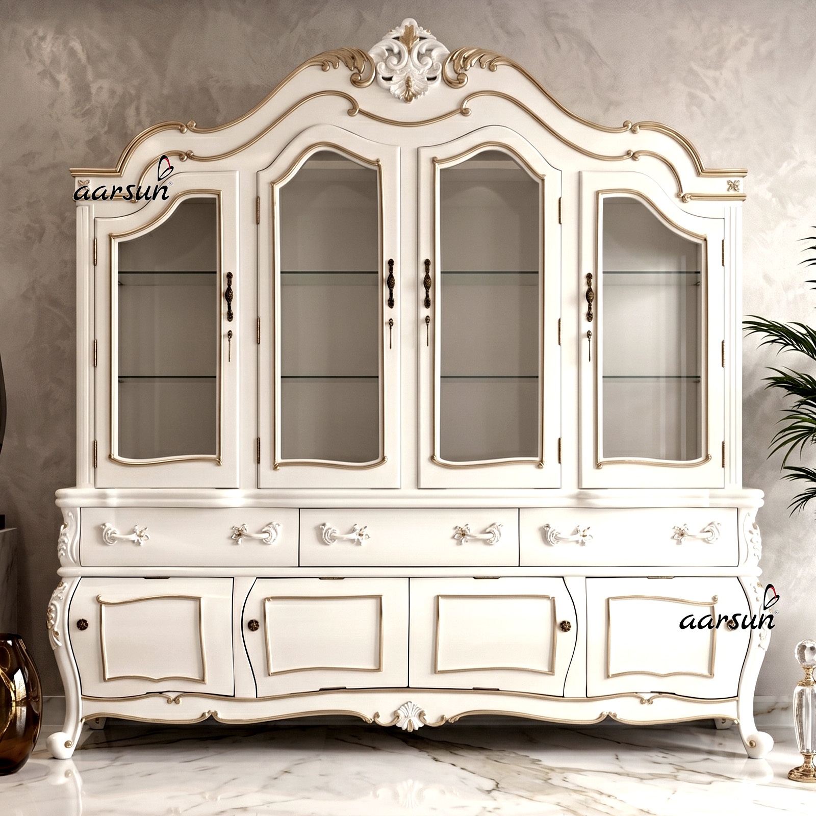 Designer Showcase China Cabinet Teak Wood YT-596