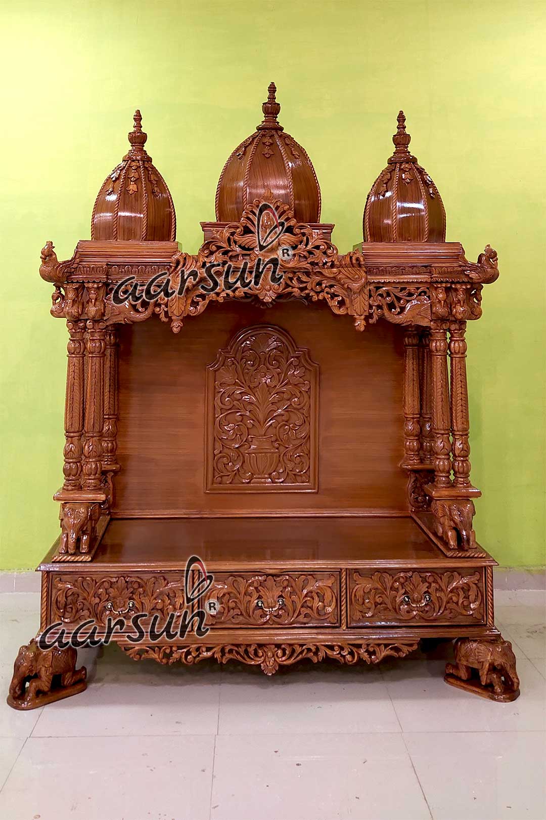Image for Beautifully Carved Wood Temple YT-610-C