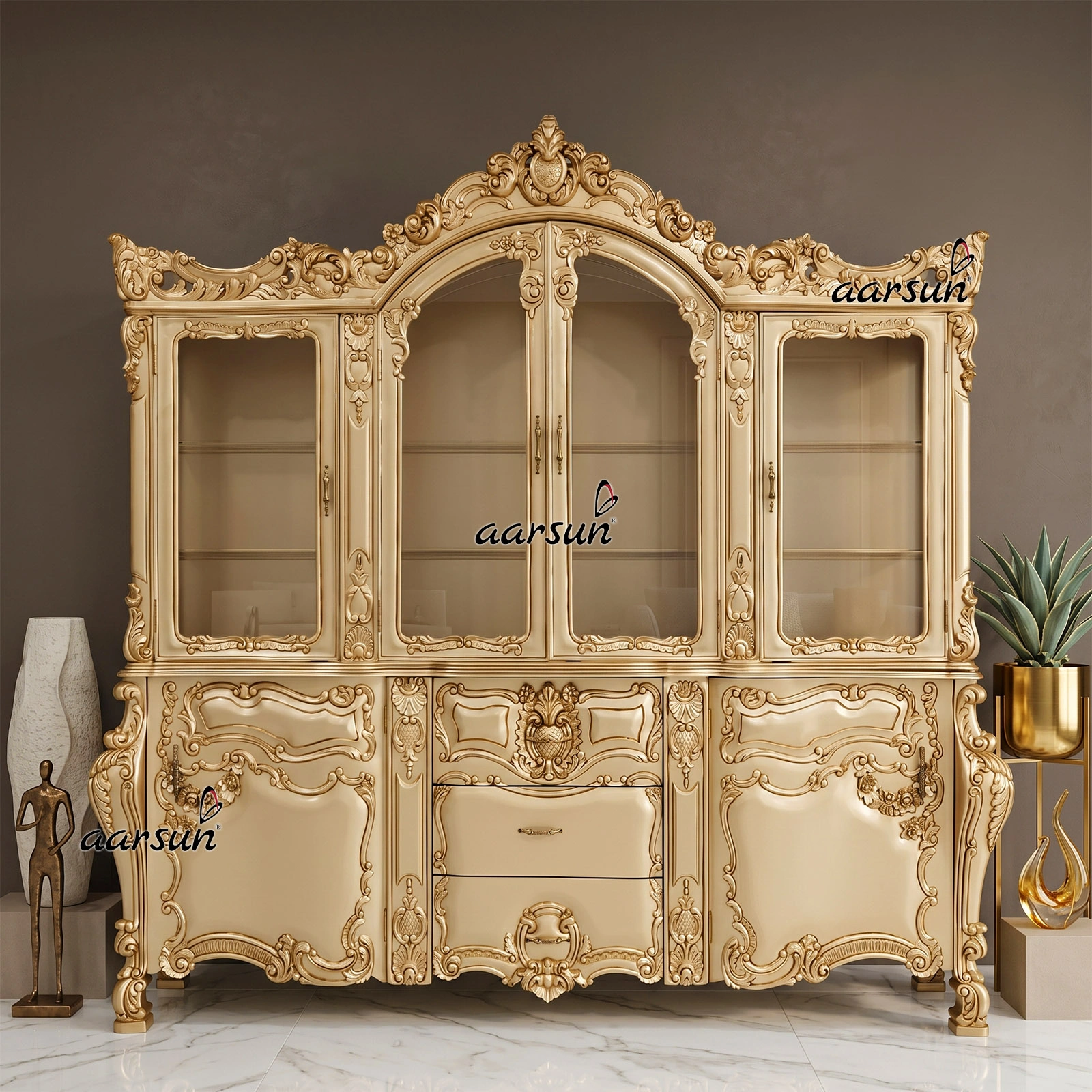 Classic Crockery Cabinet in Italian Style YT-609