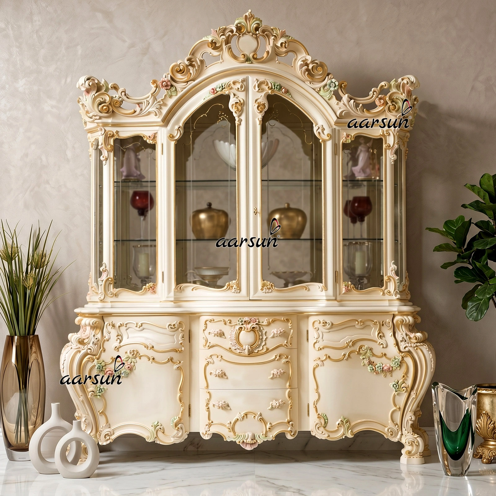 Designer Wooden Showcase Cabinet SCB-0026