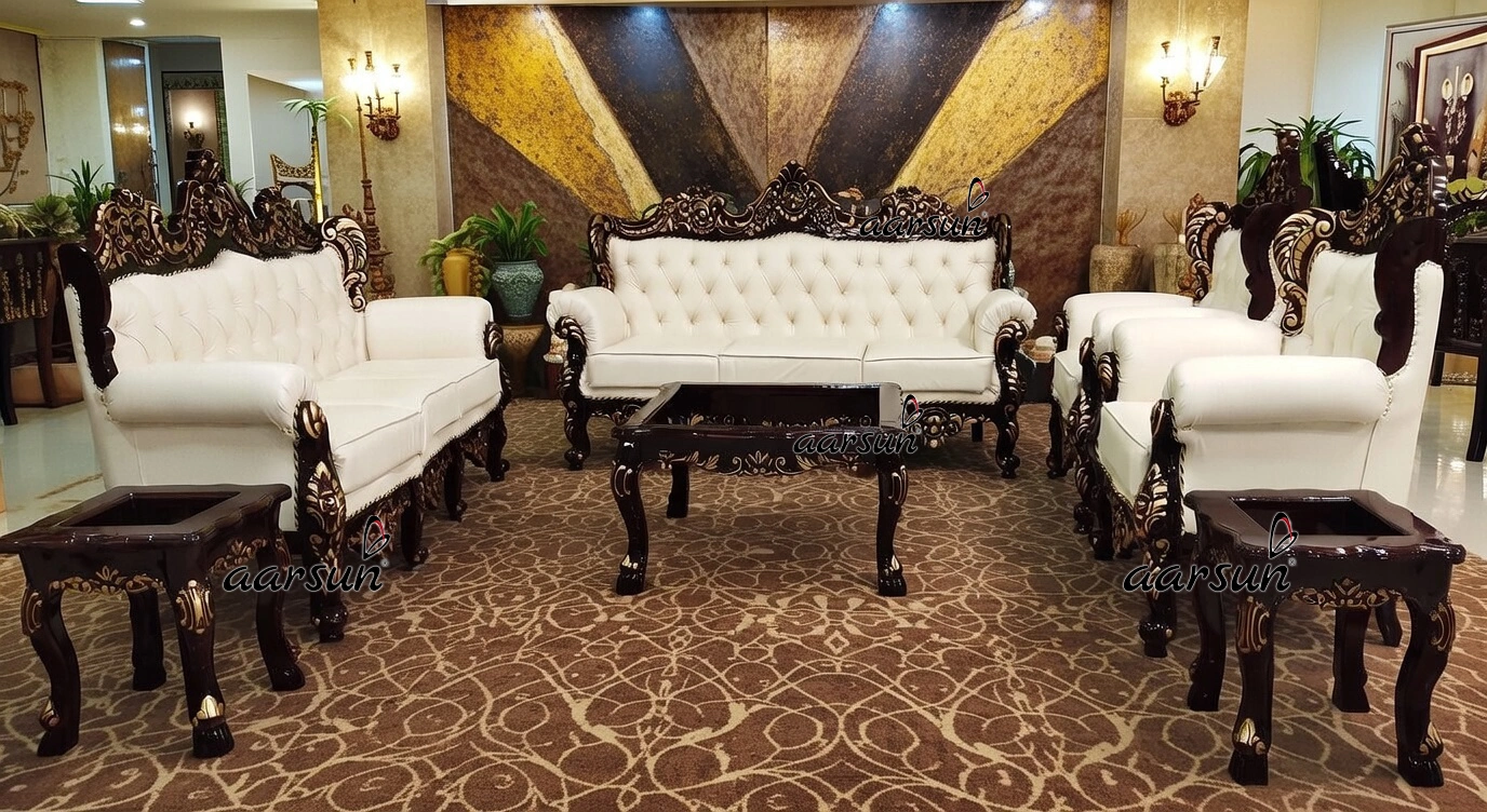 Luxurious Dual Shade Sofa Set