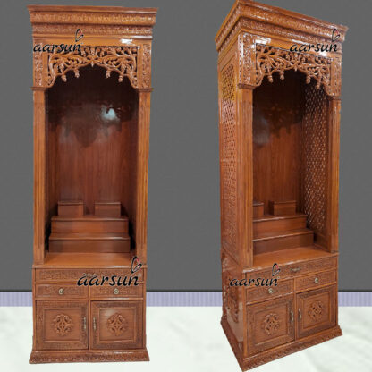 Devasthanam Mandir Design in Teak Wood YT-618