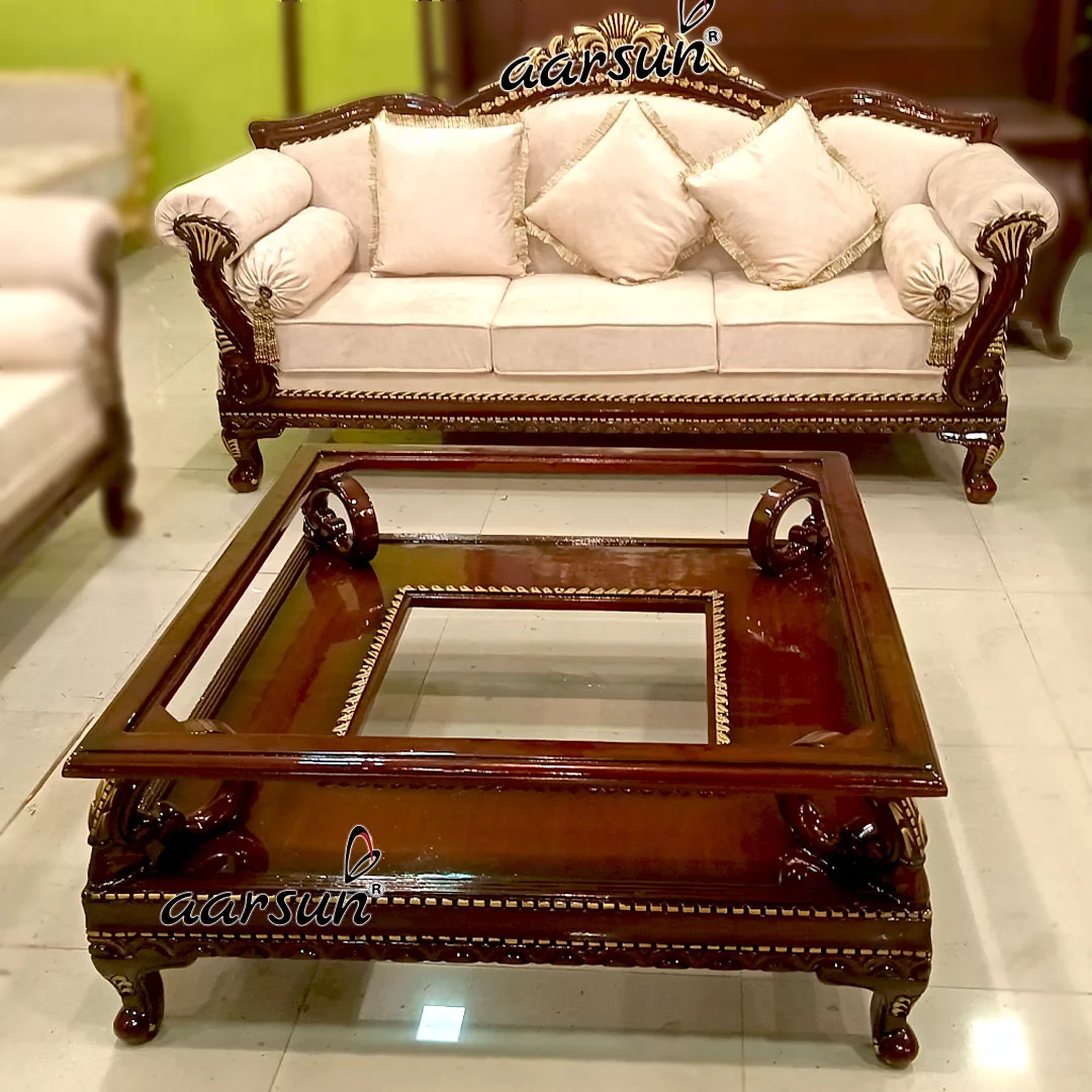 Image of Baithak Concept Sofa Set in Teak YT-649-A