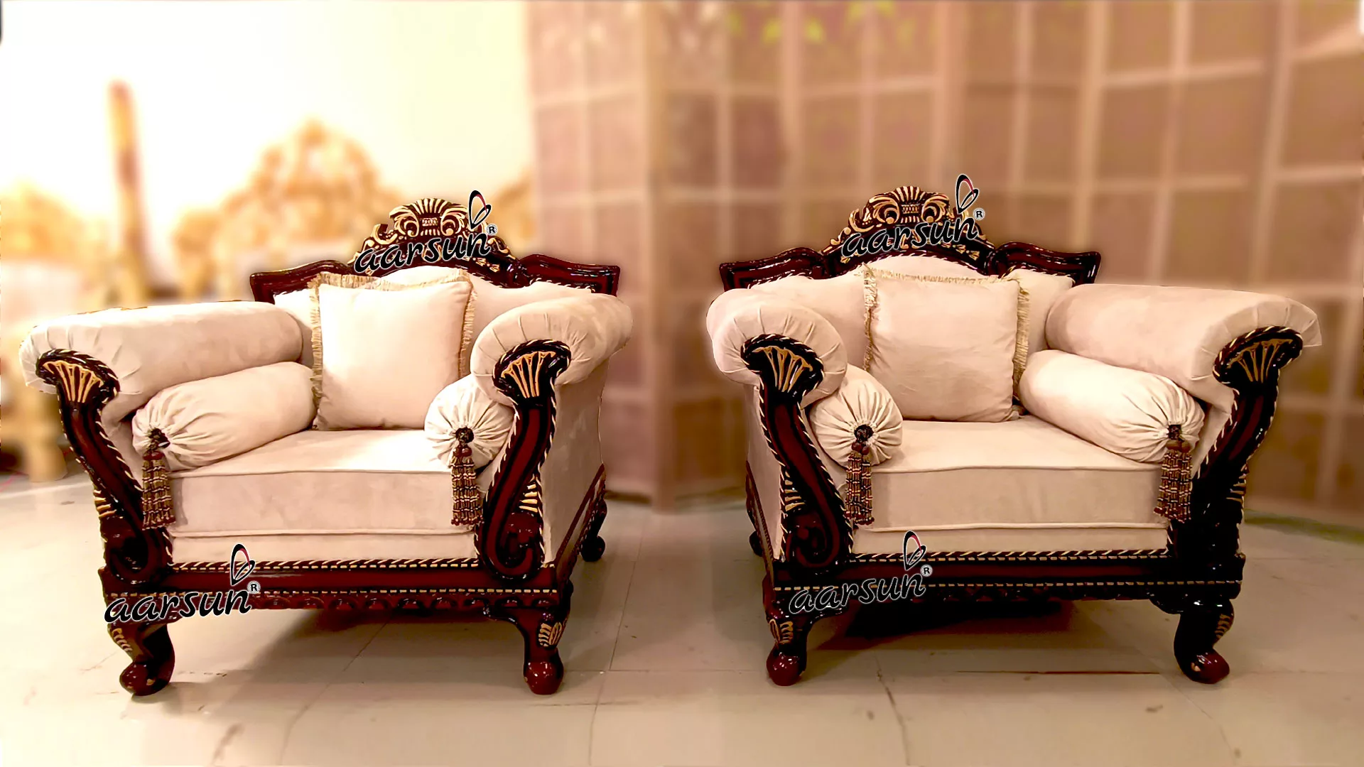 Baithak Concept Sofa Set in Teak YT-649-C