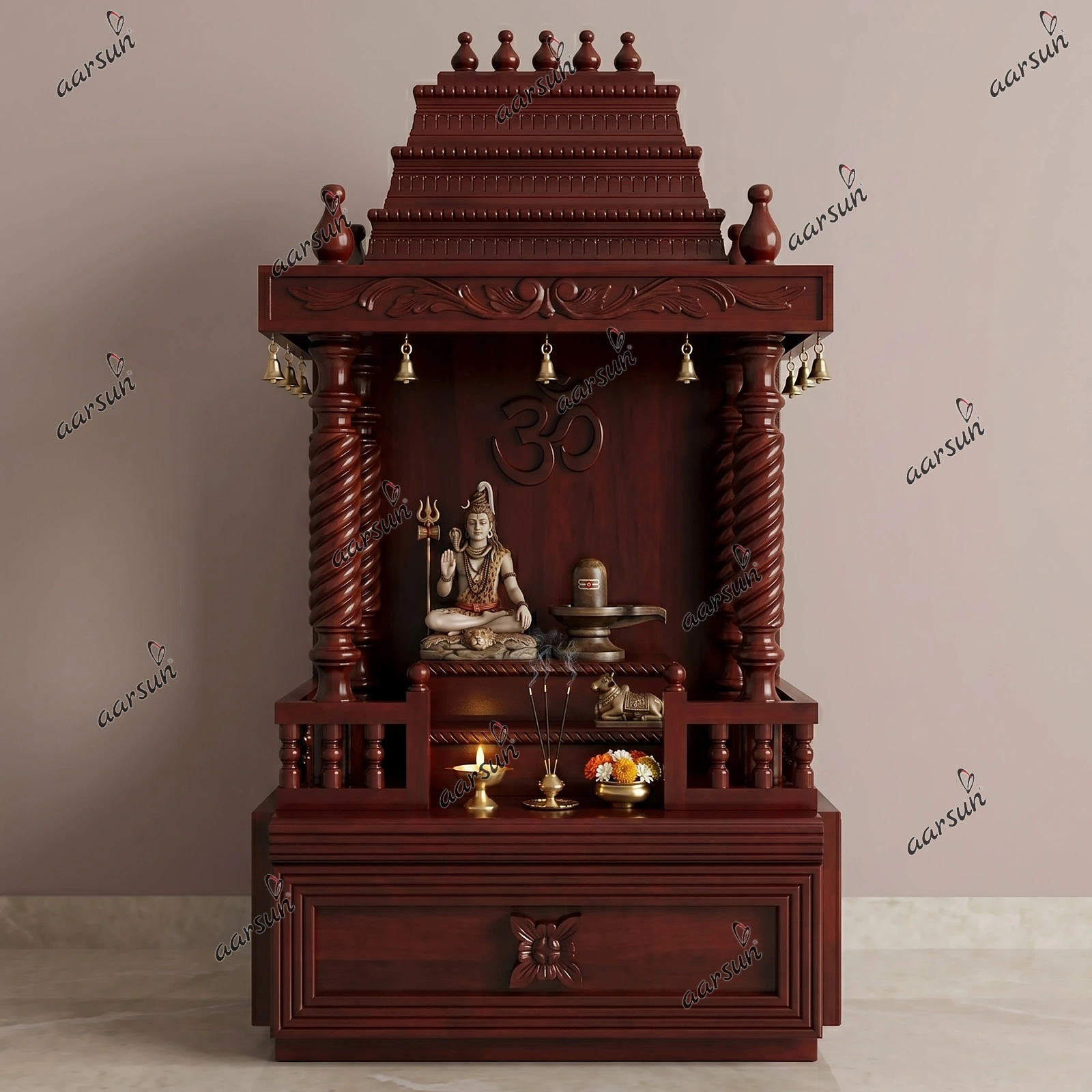small temple for home folding unit