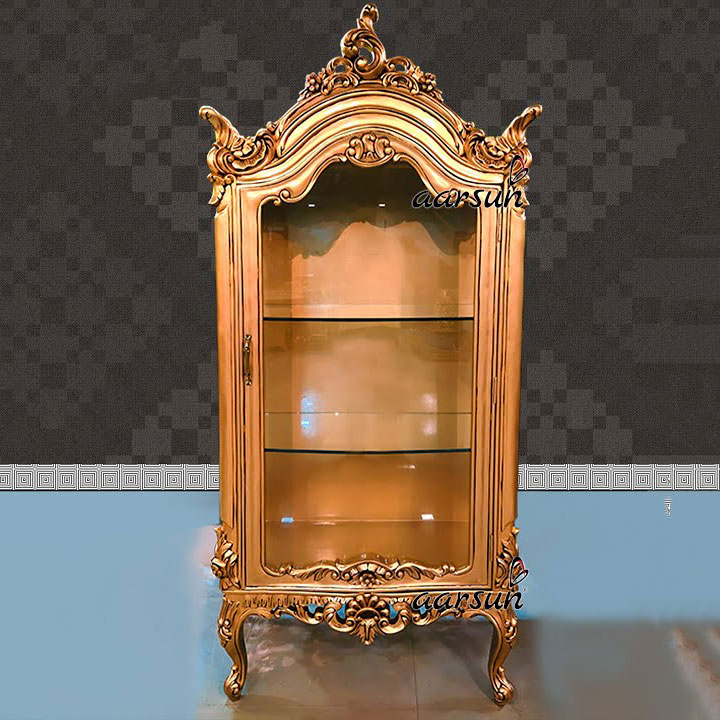Luxurious Crockery Cabinet in Antique Gold UH-YT-527
