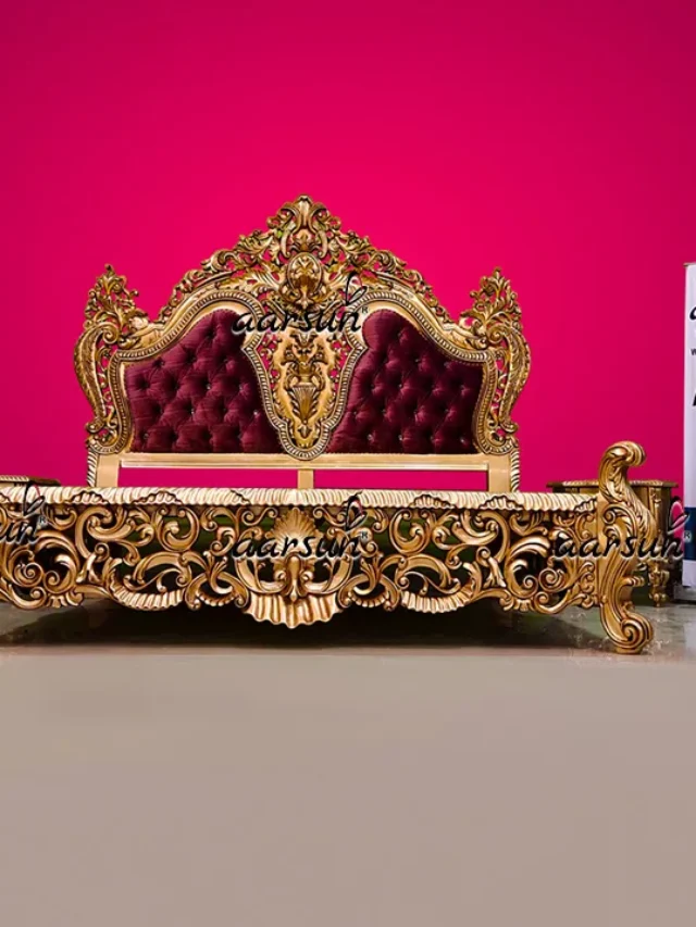 Aarsun Extraordinary Bedroom Set in Royal Gold