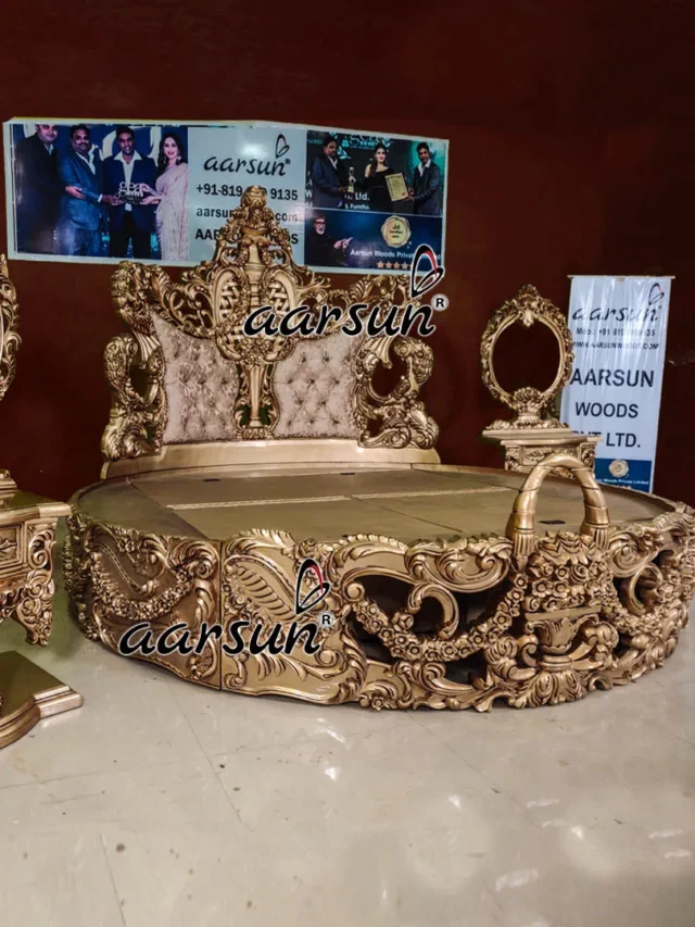 Royal Round Bed in Teak YT-650