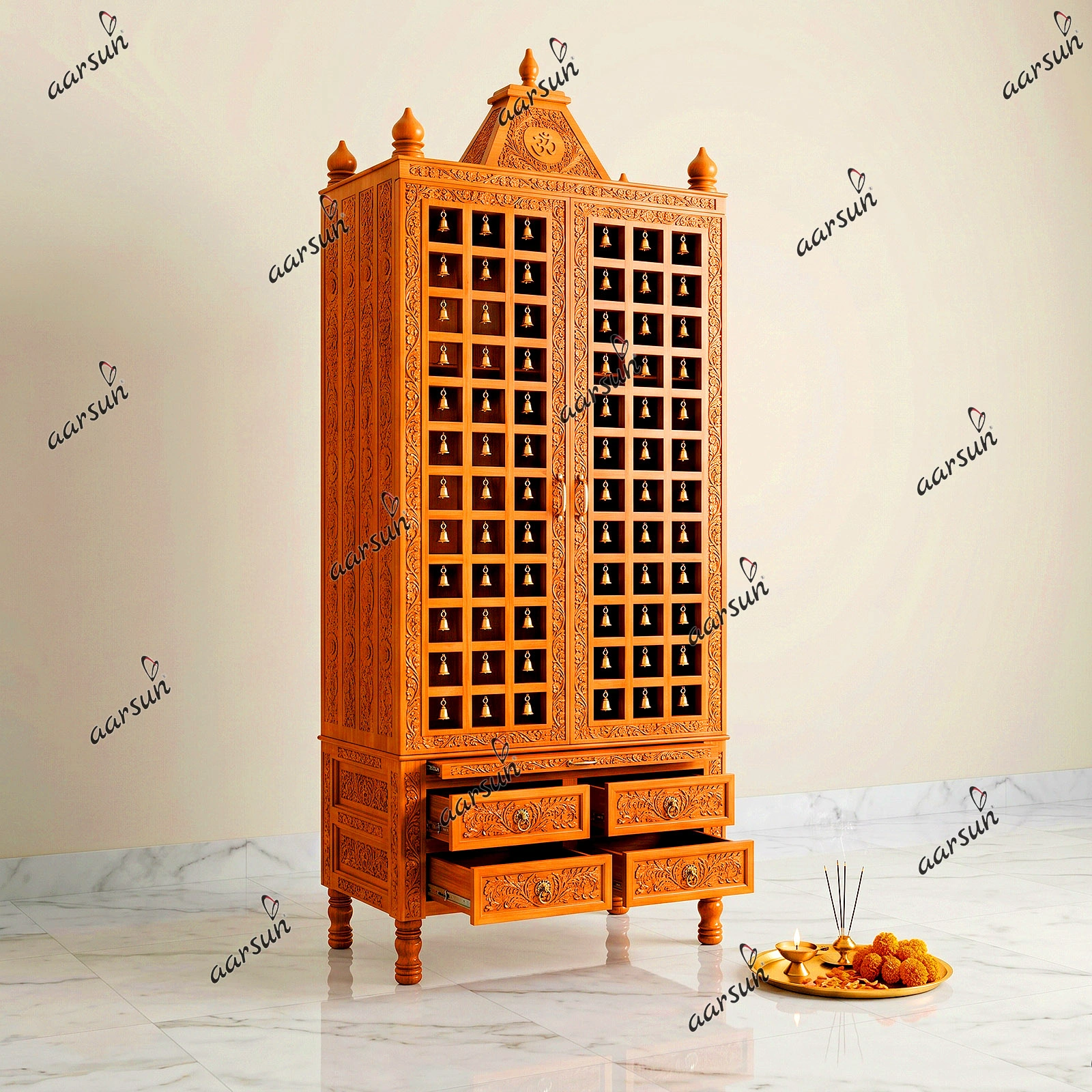 Bell Temple in Teak Wood