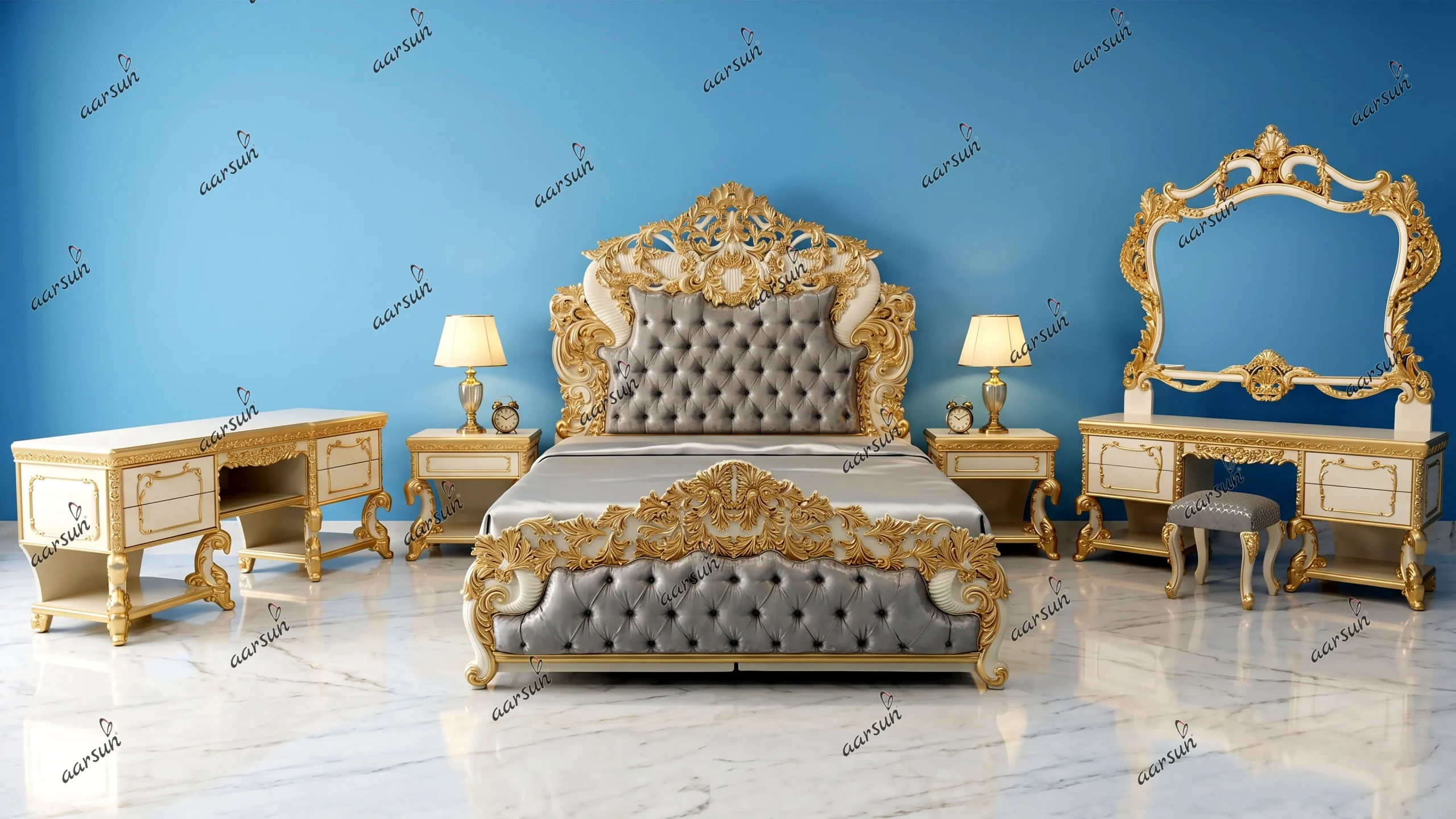 Handmade Unique Wooden Bedroom Set Design