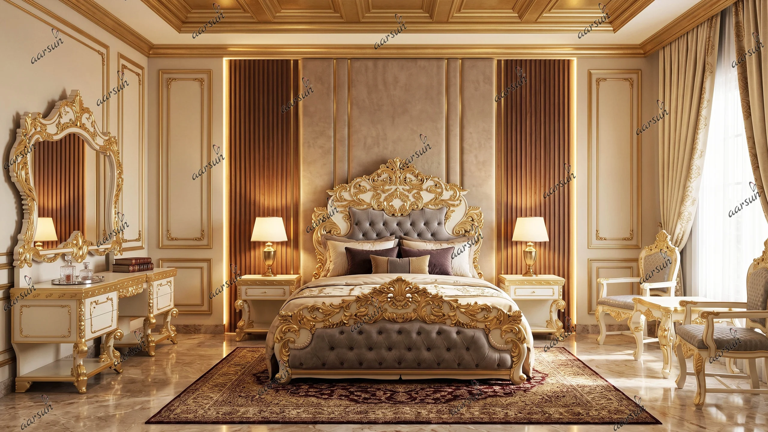 handmade unique wooden bed design