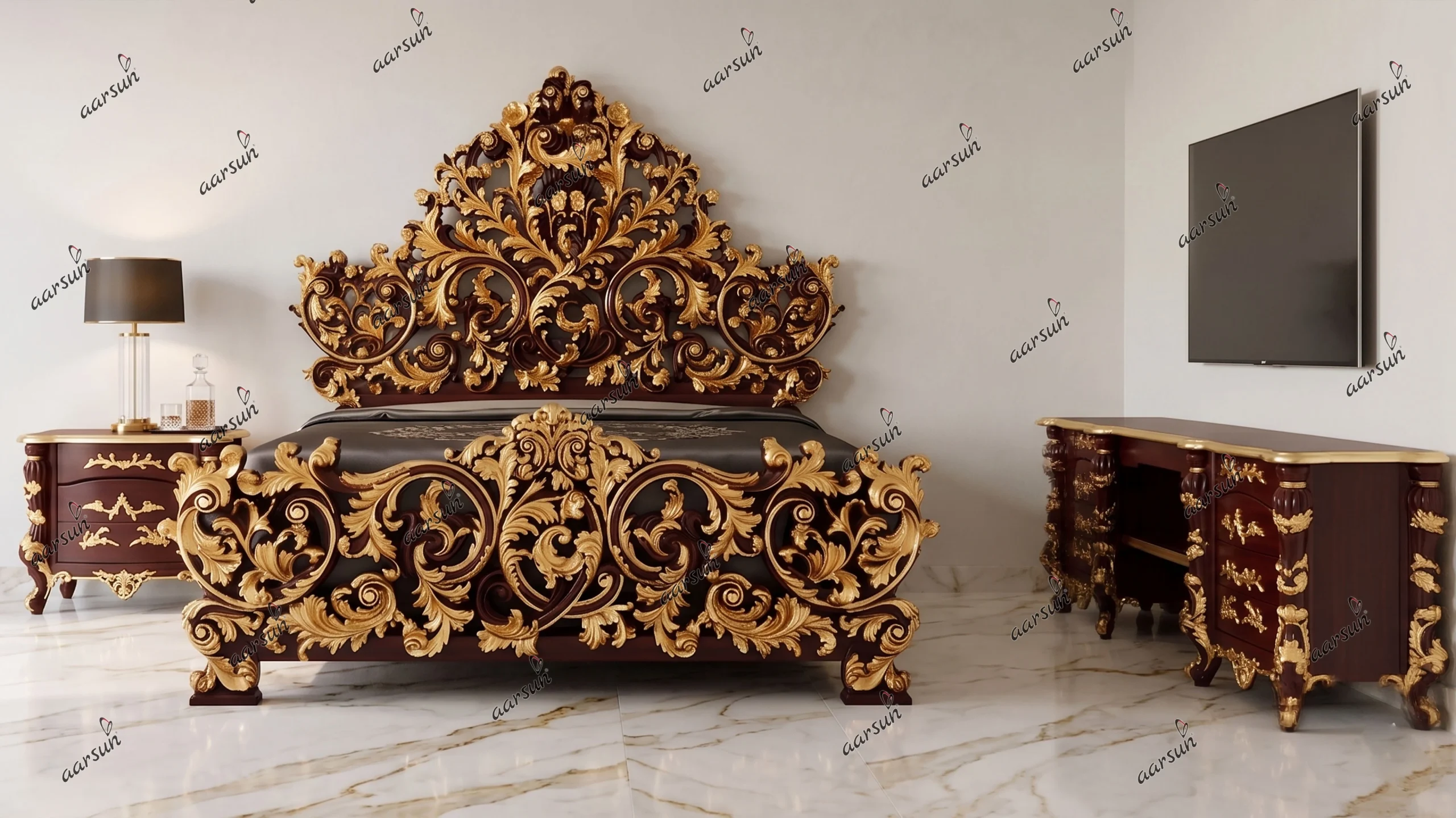 Luxury Wooden Bedroom Furniture Set Design