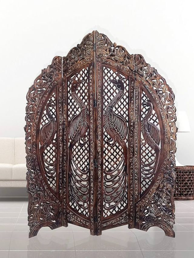 Latest 10 round wooden partition screens for living room