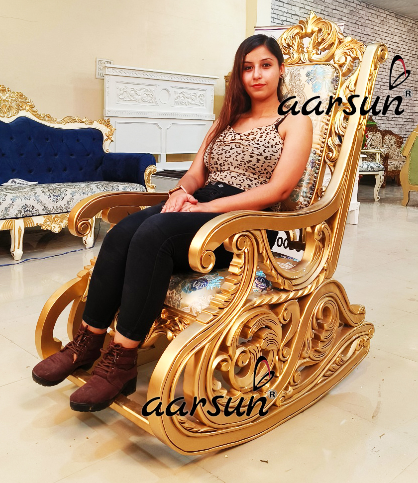 Wooden-Carved-Rocking-Chair-in-Gold-Polish (2)