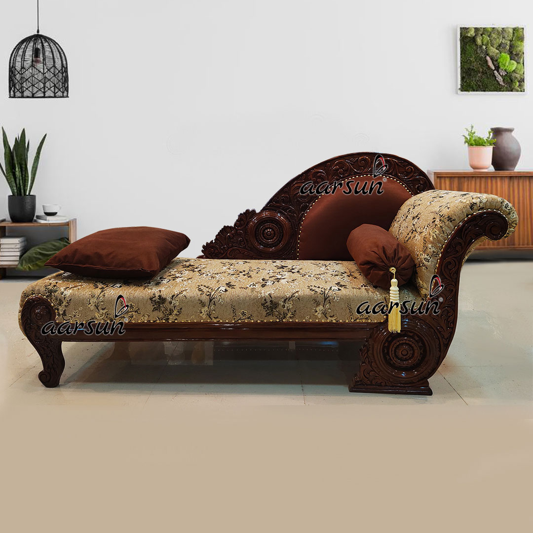 Wooden Couch Studio Couch in Walnut Finish UH-YT-212