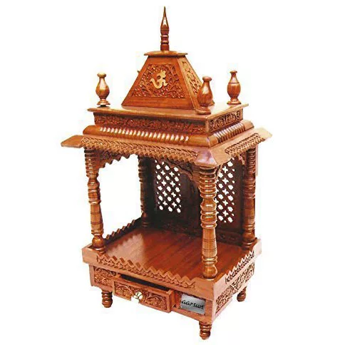 Wooden Temple Home Mandir %E2%80%93 Rosewood Pooja Unit Uh Mndr 0060   1 design