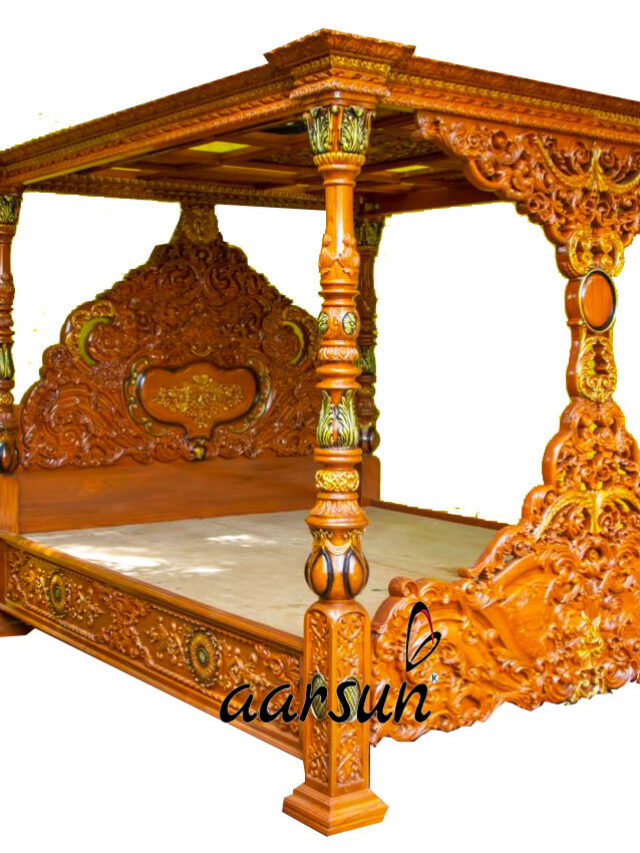 Aarsun-Poster-Bed-With-top-ceiling-in-solid-wood
