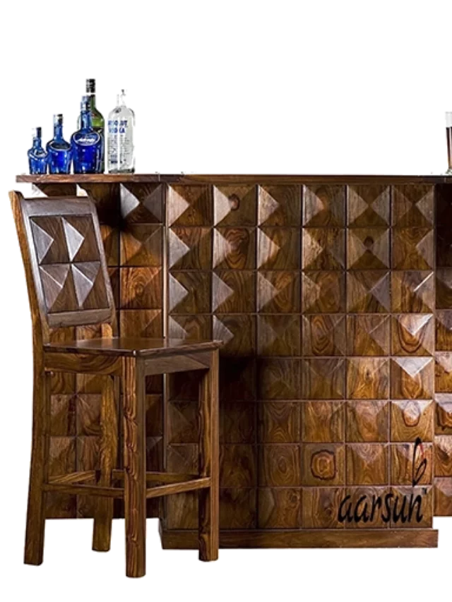 Aarsun Wooden Bar Cabinet