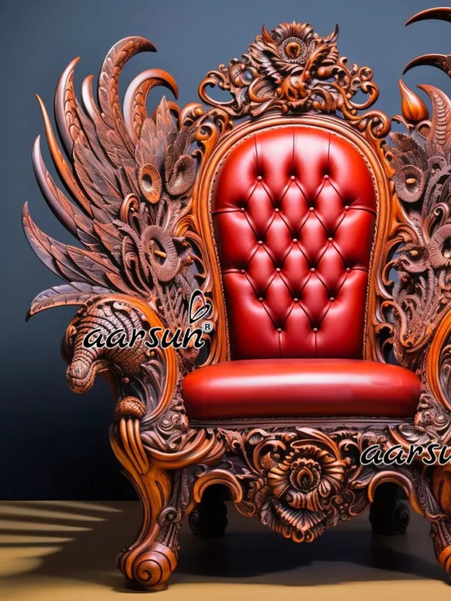 AI Generated Carved Throne