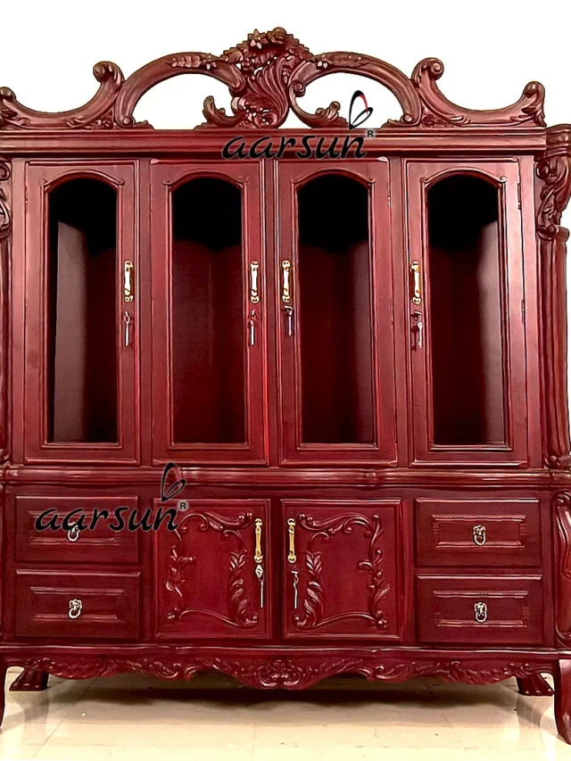 Classic Designer Display Cabinet in Solid Wood