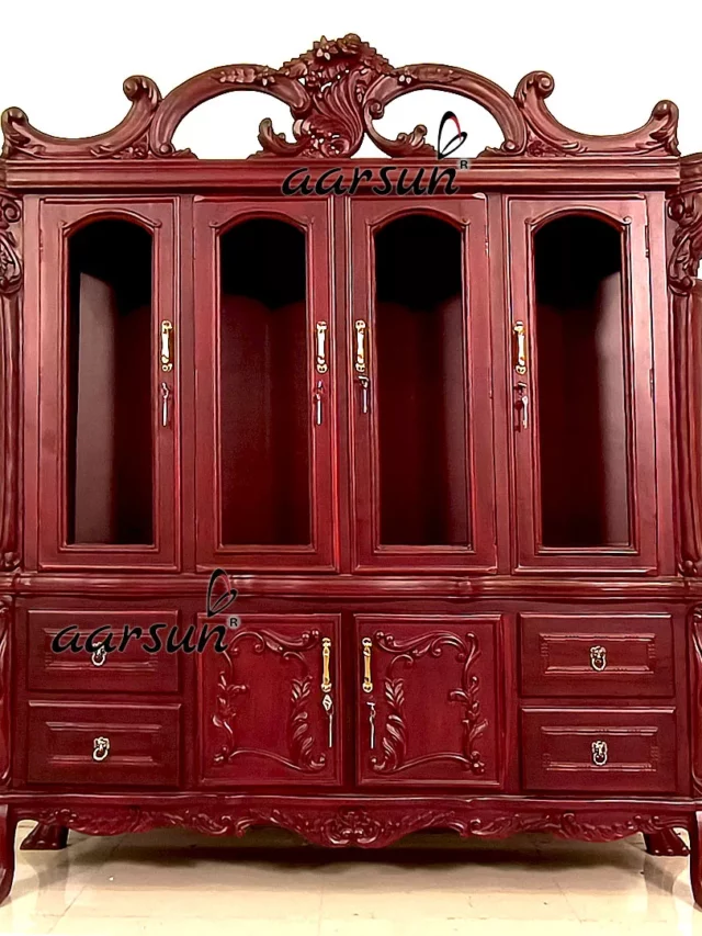 Classic Designer Display Cabinet in Solid Wood