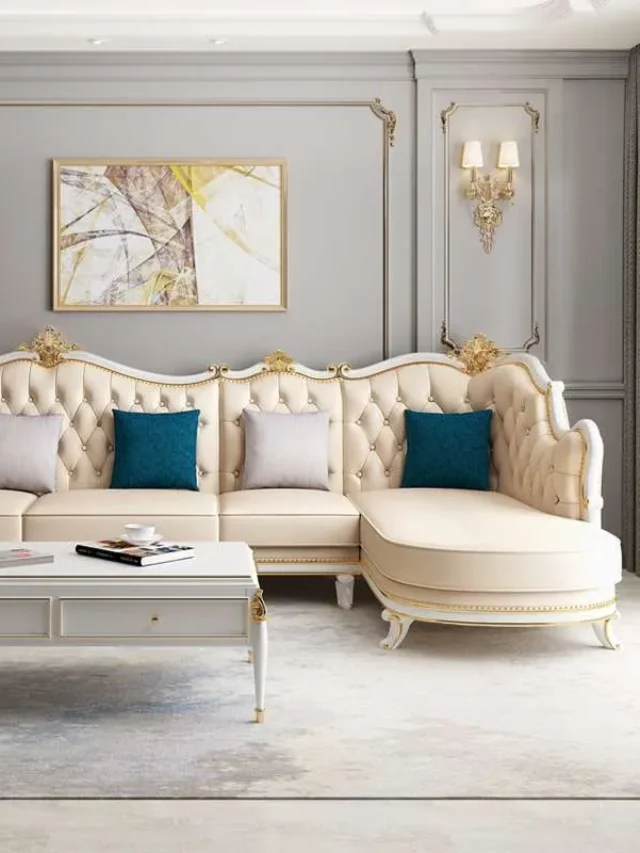 European Corner Sofa Set in light Shade