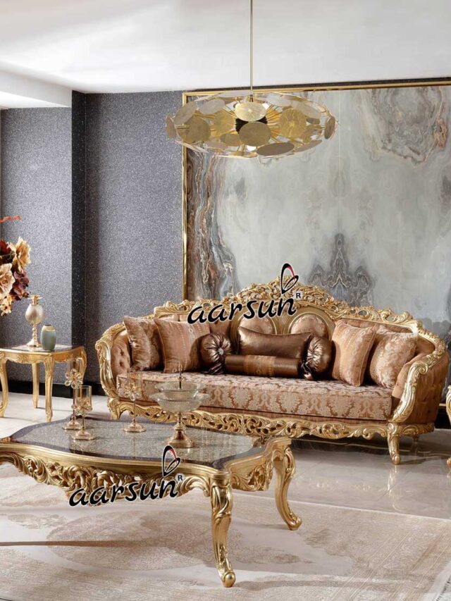 Maharaja Gold Polish Sofa Set