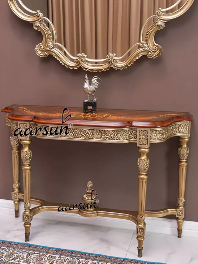 European style wooden console table