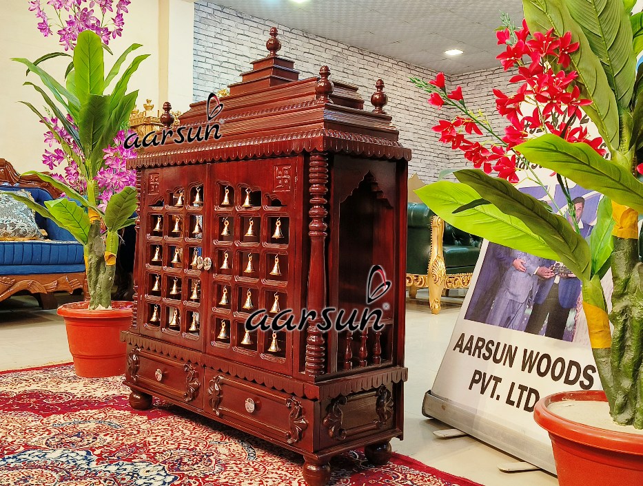 Latest Wooden Mandir Pooja Unit design