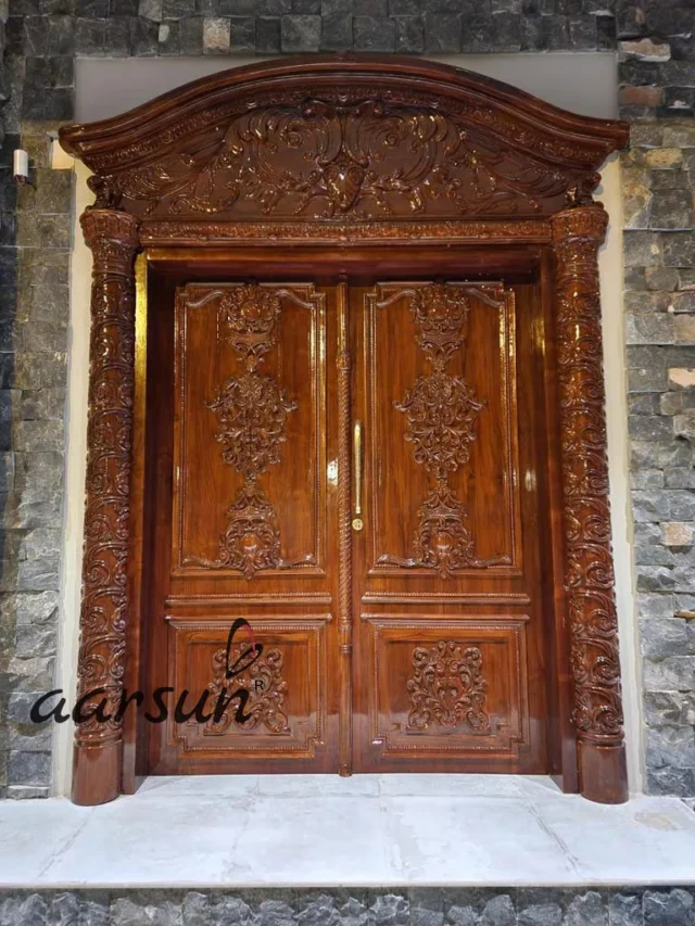 Designer Door Design with Side Pillars