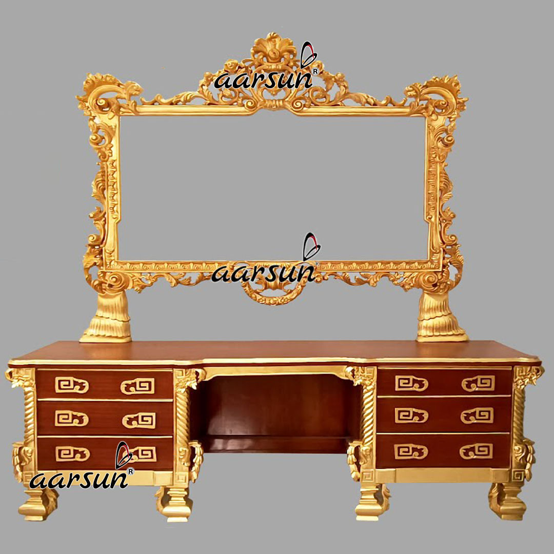 Luxury Dresser With Gold Leafing YT-677