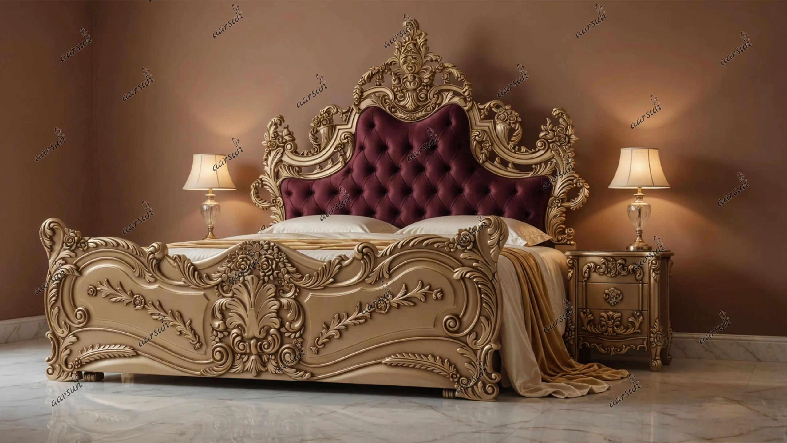 Modern Style bed design with 2 different storage