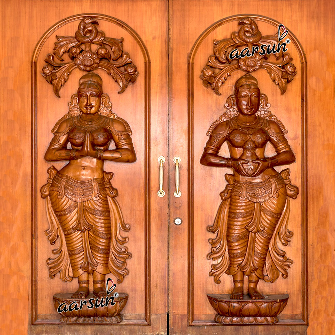 Main Entrance Double Door Design DOOR-143 - Aarsun