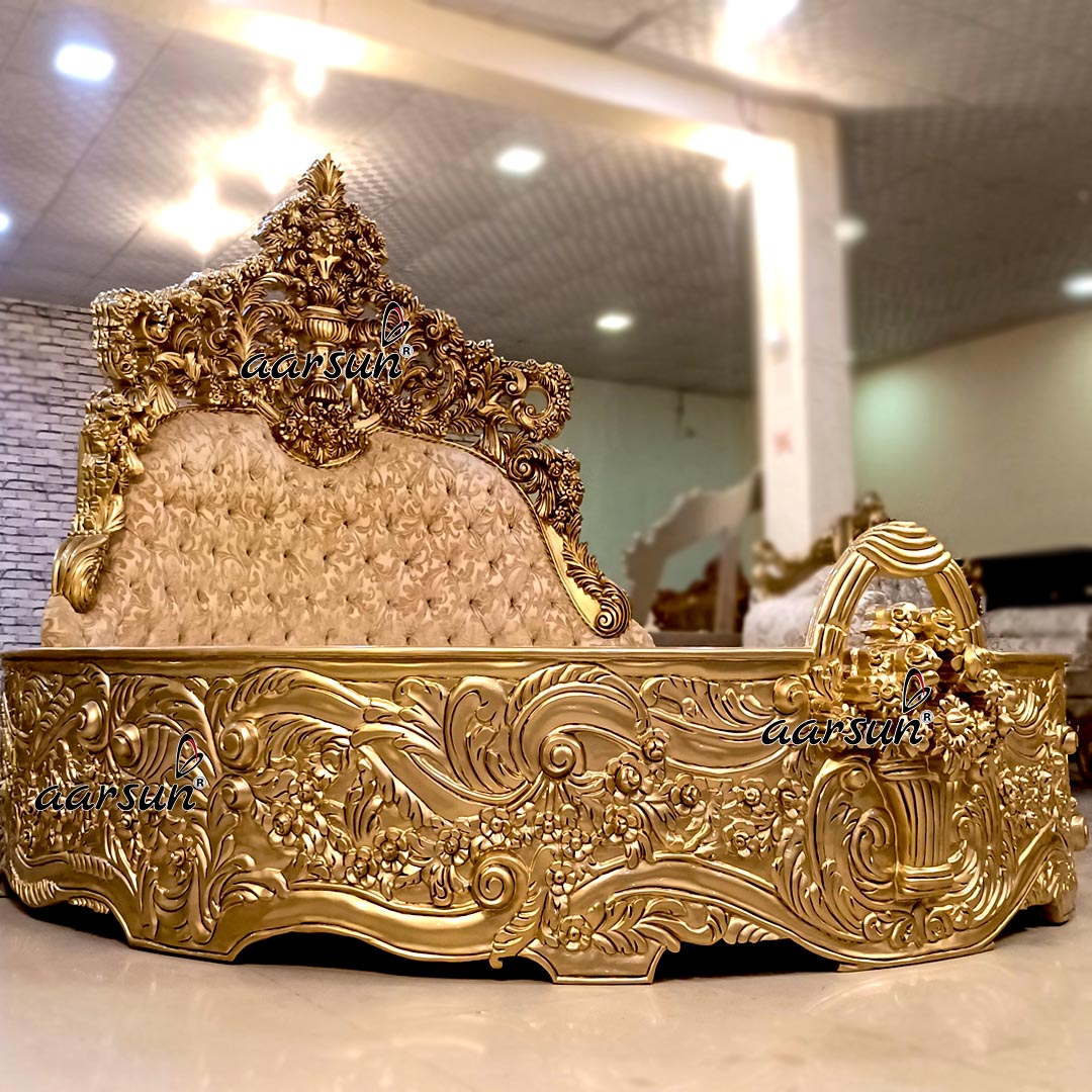 Majestic Gold Round Bed-C