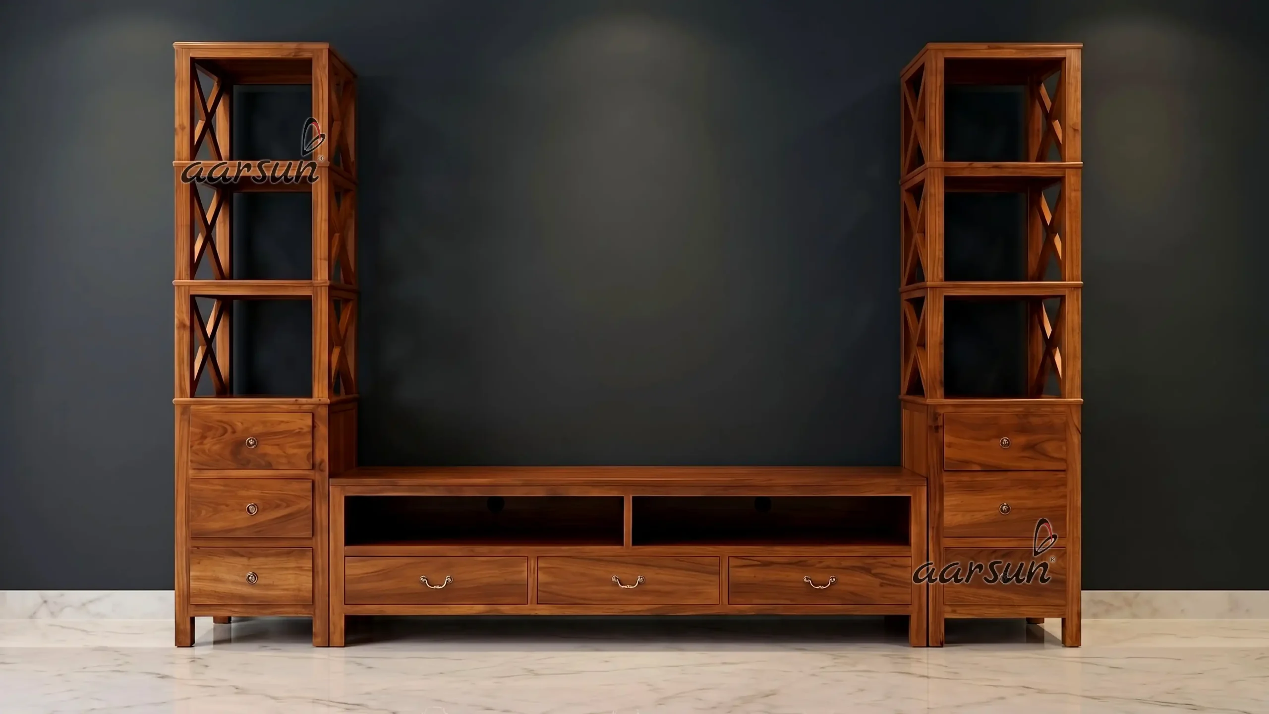 Solid Wood TV Unit Entertainment Console YT-604