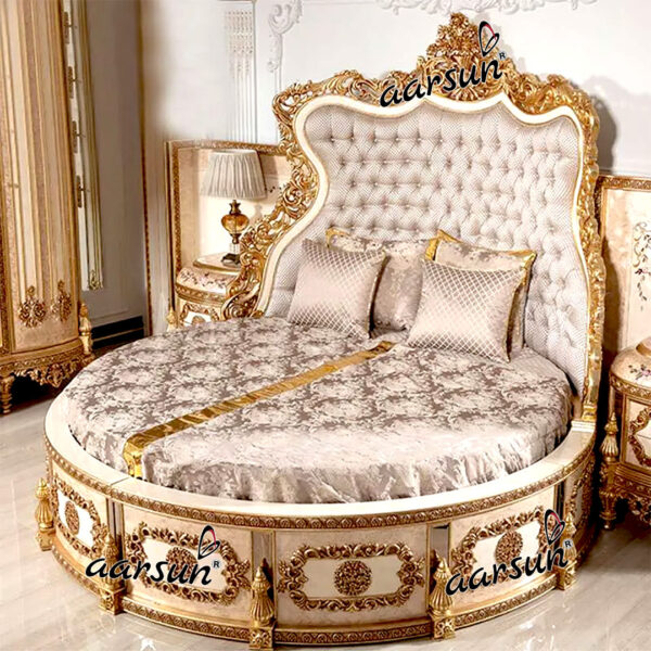 Luxury Round Bed Furniture LUXBD029 Aarsun
